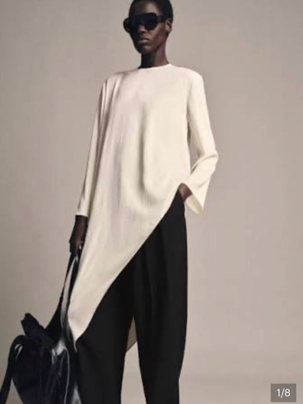 Zara Ivory Tunic Top size small
